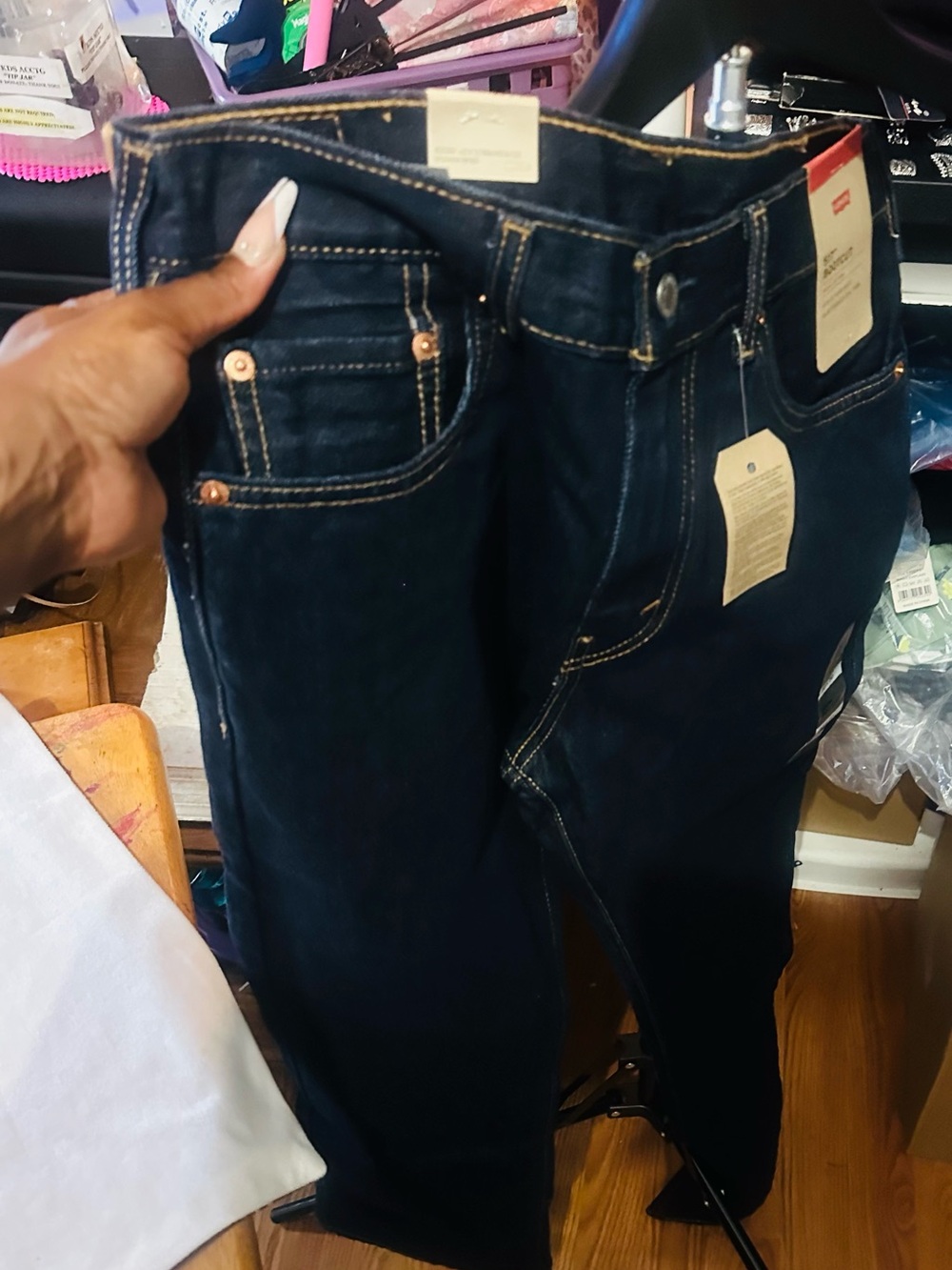 Levi's Dark Low Rise Flare Indigo Bootcut Jeans - Women's - Picture 2 of 9